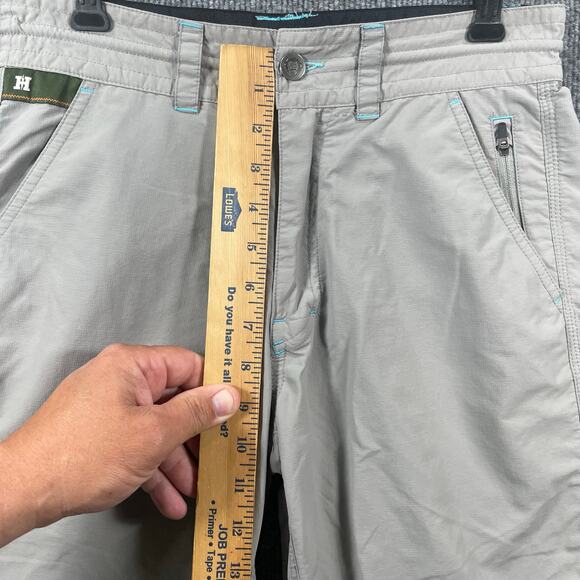 Howler Bros Horizon Hybrid Shorts Men's 28 Gray Zip Drawstring Casual Trail - Picture 5 of 14